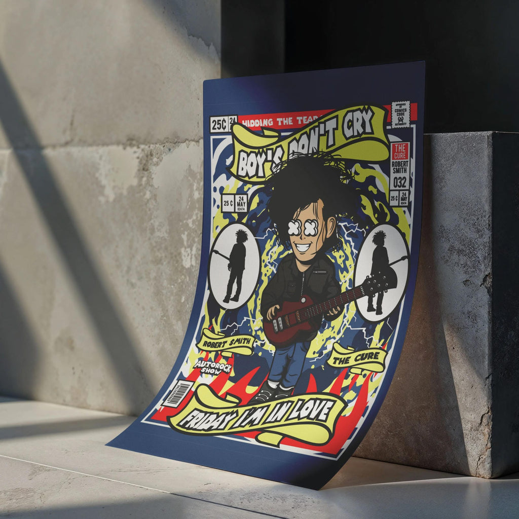 Robert Smith The Cure Art Wall Decor – Retro Cartoon Comic Poster