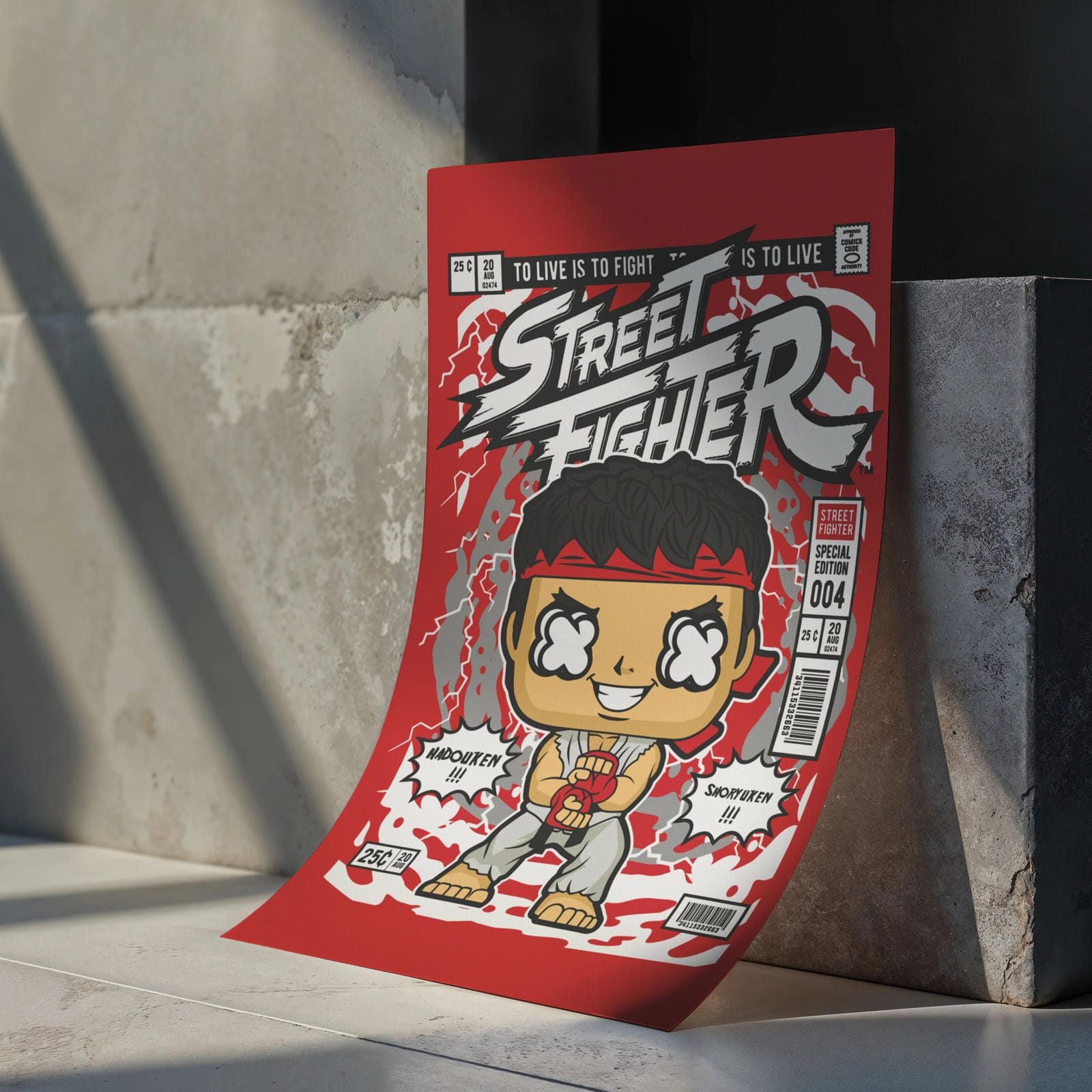 Street Fighter Art Wall Decor – Retro Cartoon Comic Poster