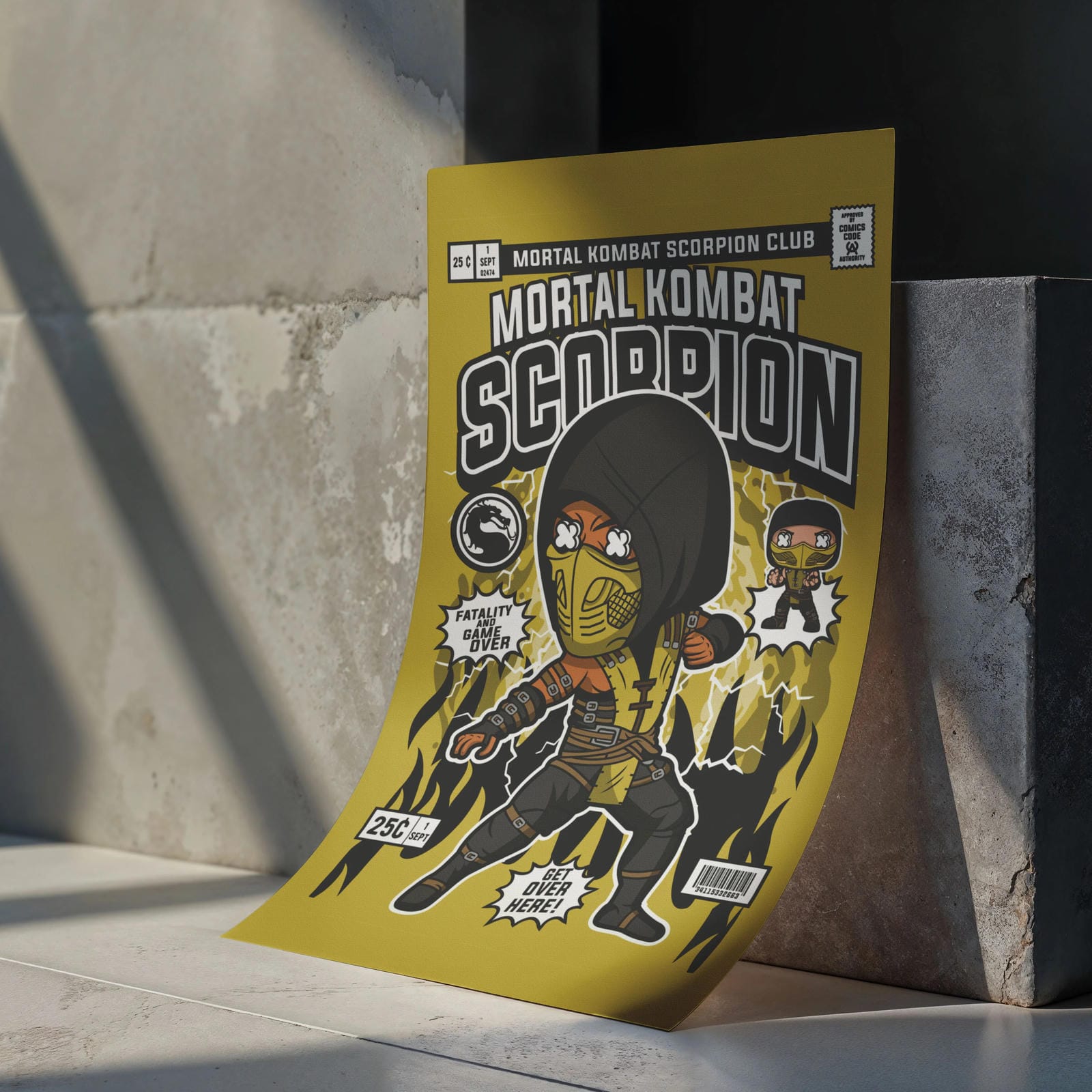 Scorpion Art Wall Decor – Retro Cartoon Comic Poster