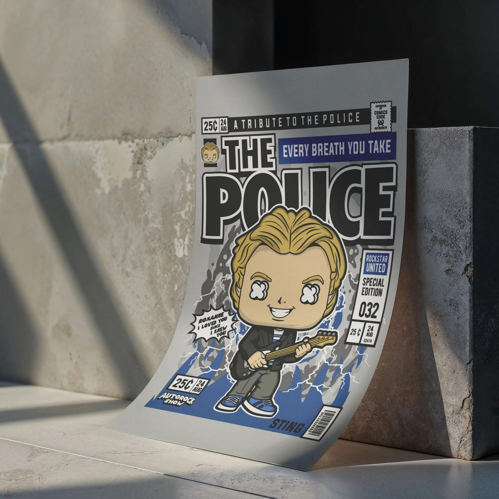 The Police Sting Art Wall Decor – Retro Cartoon Comic Poster