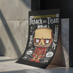Attack on Titan Art Wall Decor – Retro Cartoon Comic Poster
