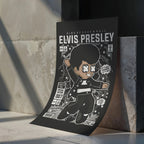 Elvis Presley Art Wall Decor – Retro Cartoon Comic Poster