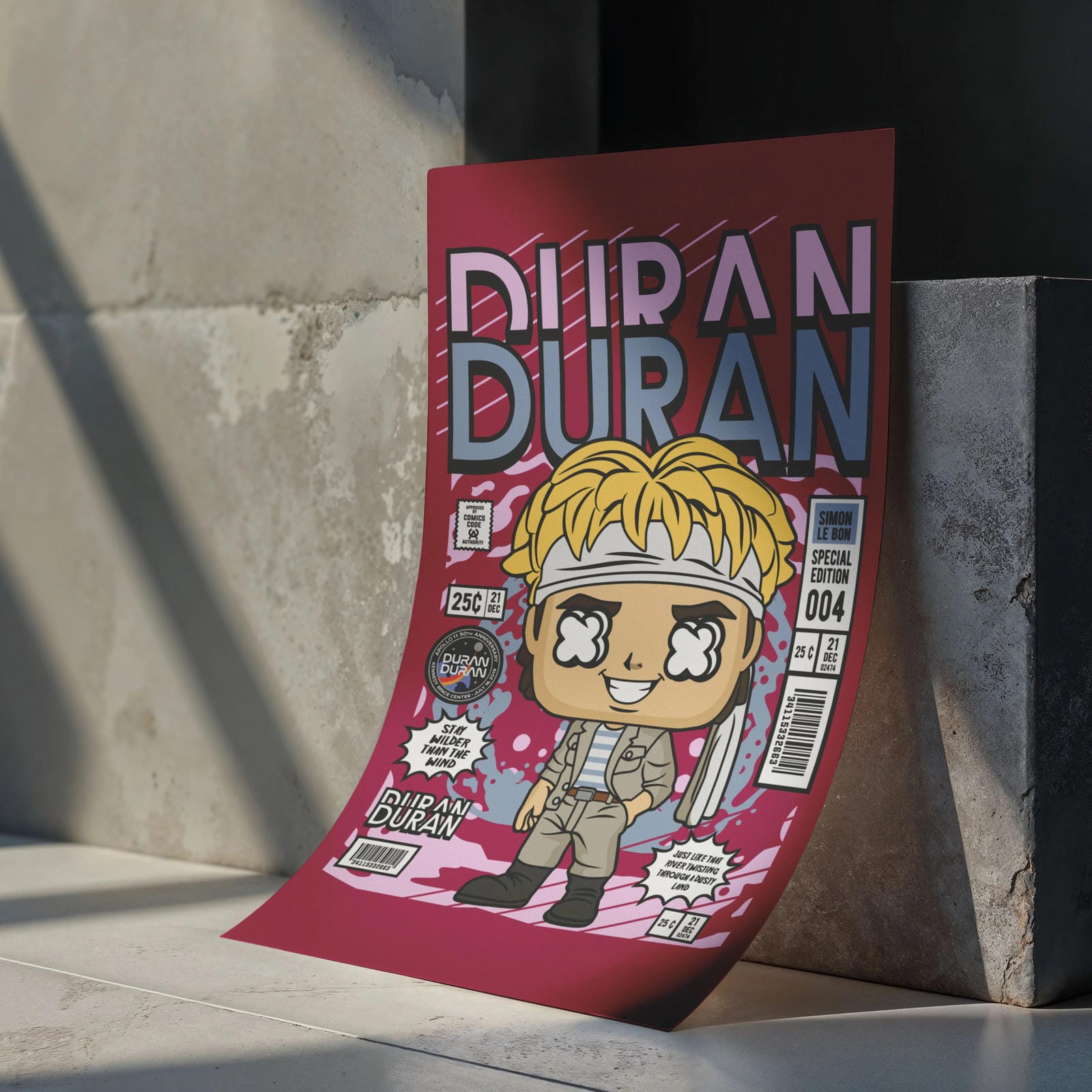 Simon Le Bon Duran Duran Art Wall Decor – Retro Cartoon Comic Poster