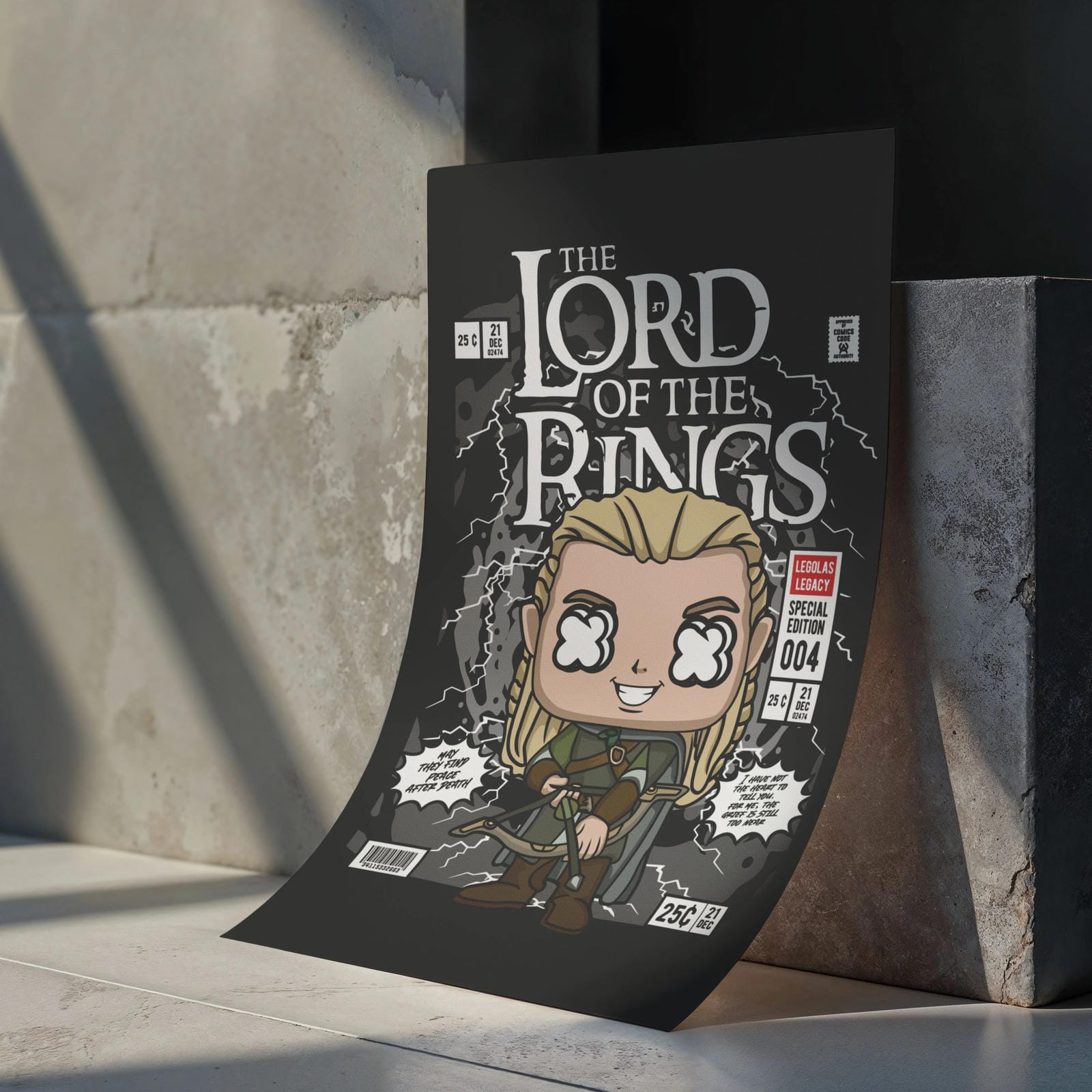 Legolas Lord Of The Rings Art Wall Decor – Retro Cartoon Comic Poster