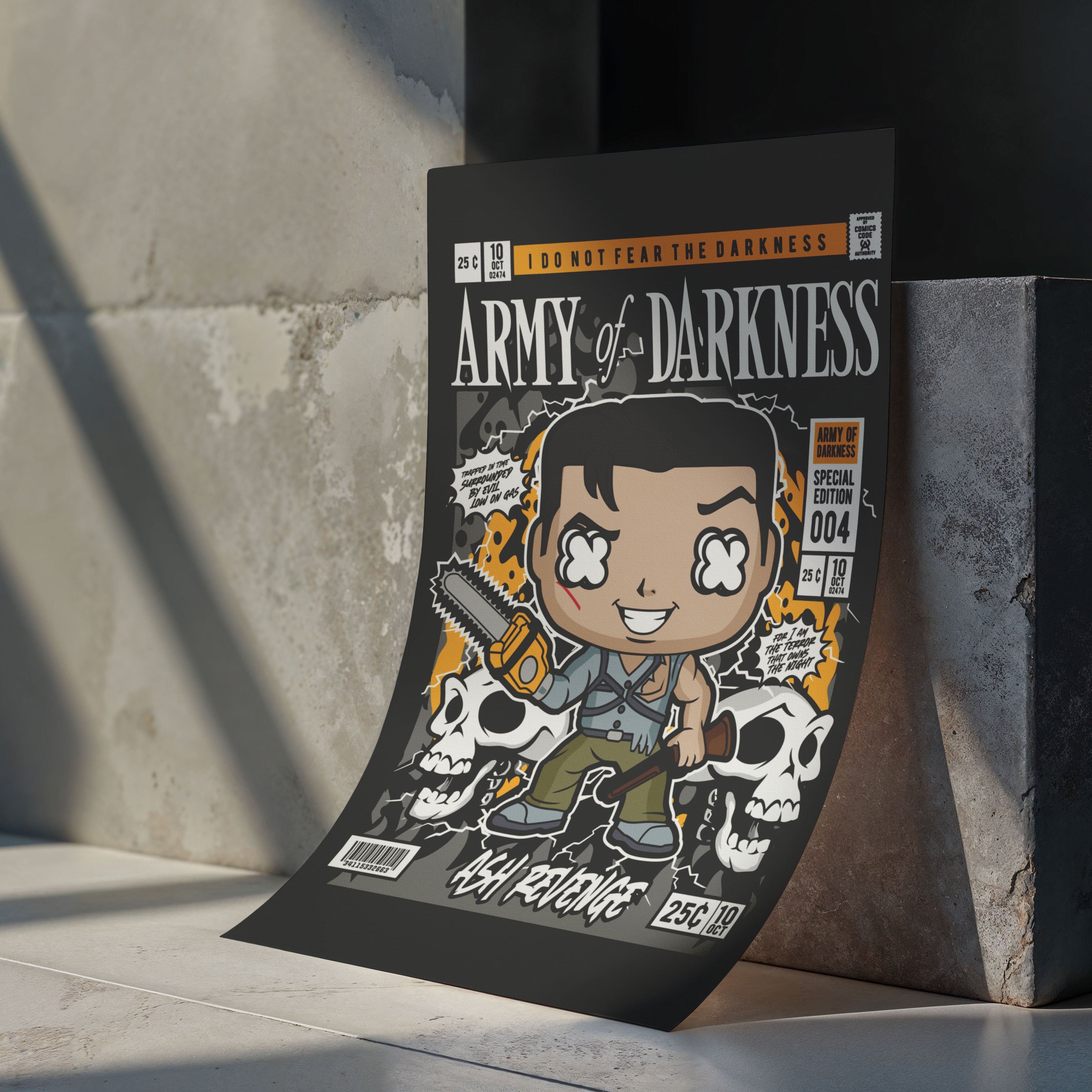 Army of Darkness Pop Art Wall Decor – Retro Cartoon Comic Poster