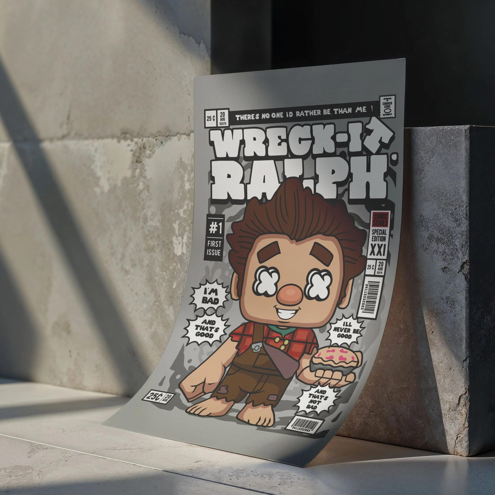 Wreck-It Ralph Art Wall Decor – Retro Cartoon Comic Poster