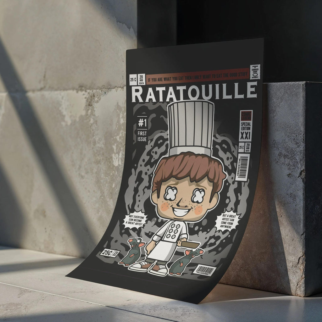 Ratatouille Linguini Art Wall Decor – Retro Cartoon Comic Poster