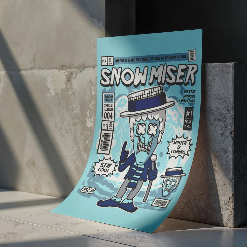 Snow Miser Art Wall Decor – Retro Cartoon Comic Poster