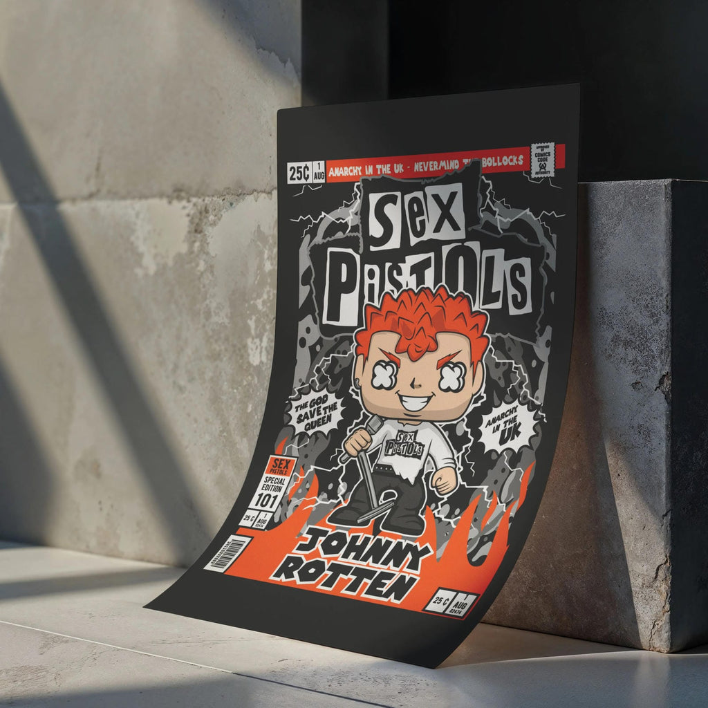 Johnny Rotten Art Wall Decor – Retro Cartoon Comic Poster