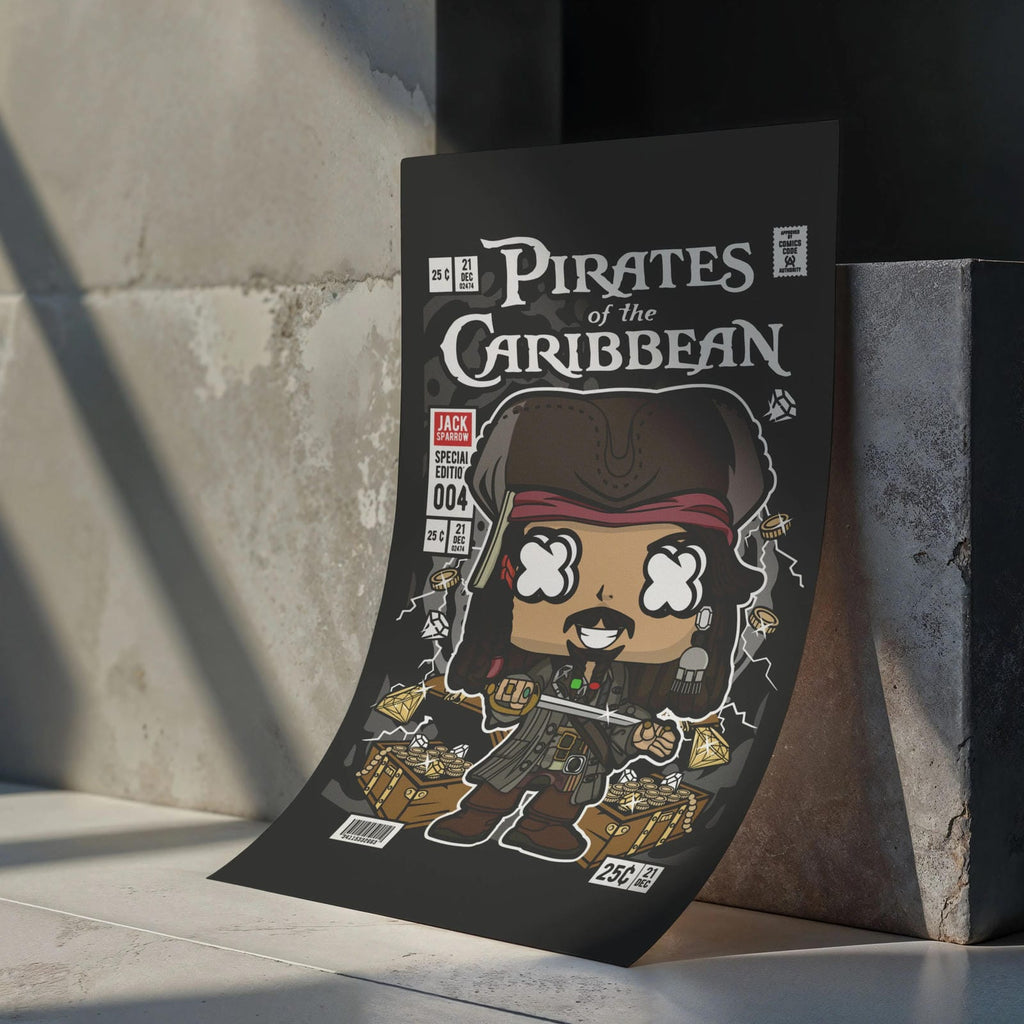Jack Sparrow Art Wall Decor – Retro Cartoon Comic Poster