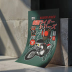 Kamen Rider Motorcycle Art Wall Decor – Retro Cartoon Comic Poster