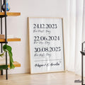 Custom Milestone Date Print – Personalized Couple Art