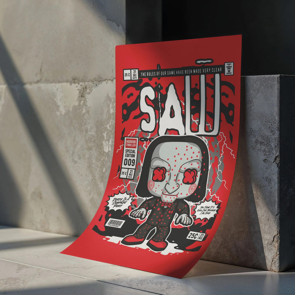 SAW Billy Art Wall Decor – Retro Cartoon Comic Poster