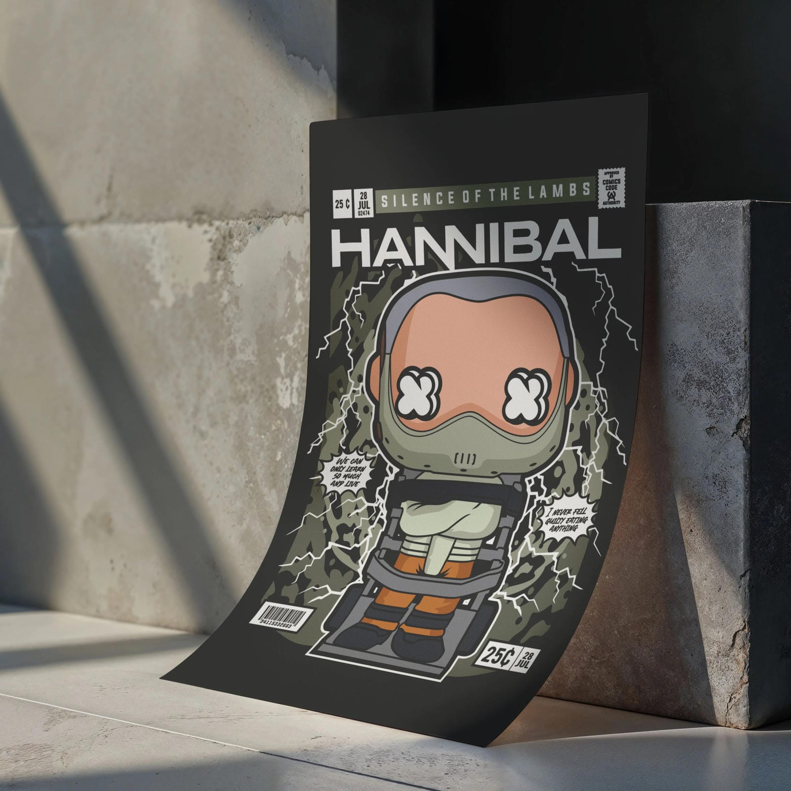 Hannibal Silence Of The Lambs Art Wall Decor – Retro Cartoon Comic Poster