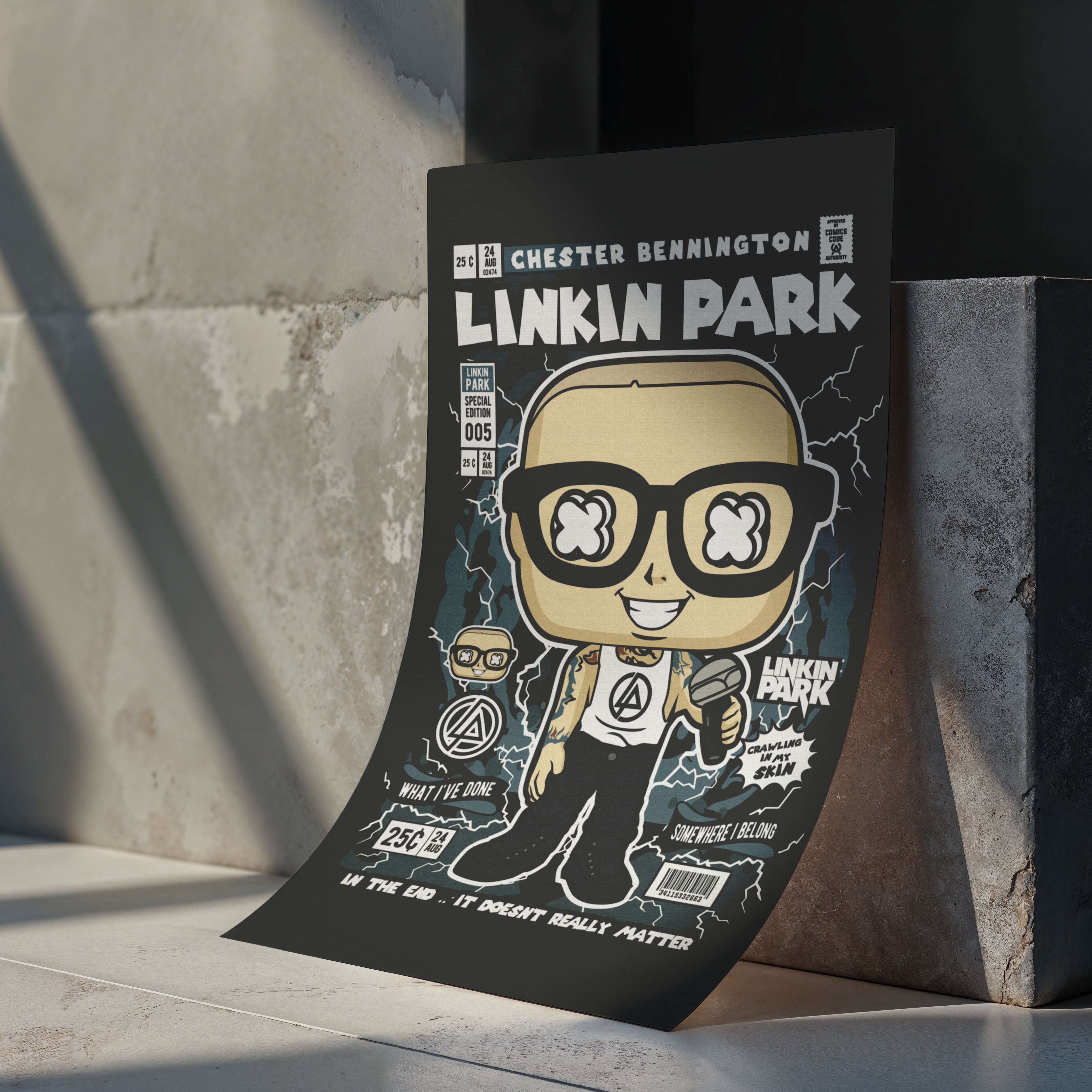 Linkin Park Art Wall Decor – Retro Cartoon Comic Poster