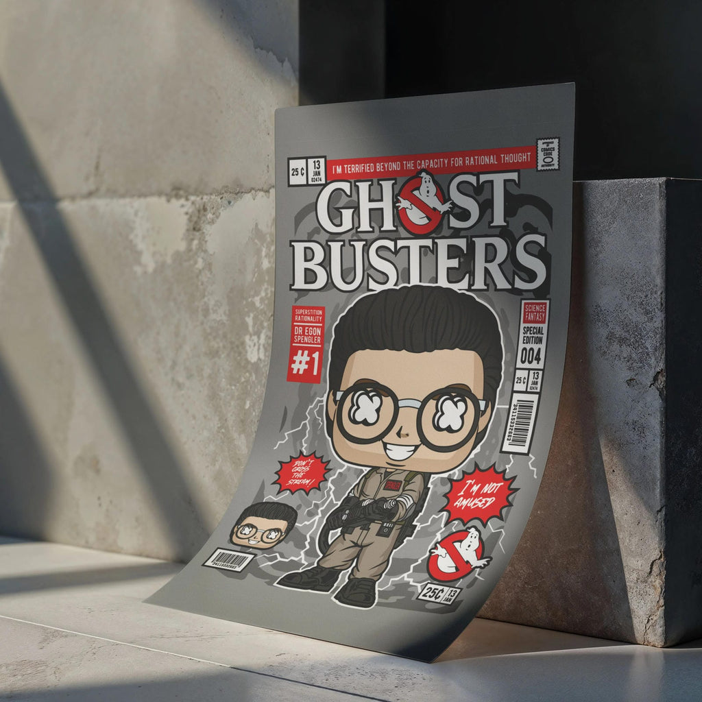 Dr Egon Ghostbusters Art Wall Decor – Retro Cartoon Comic Poster