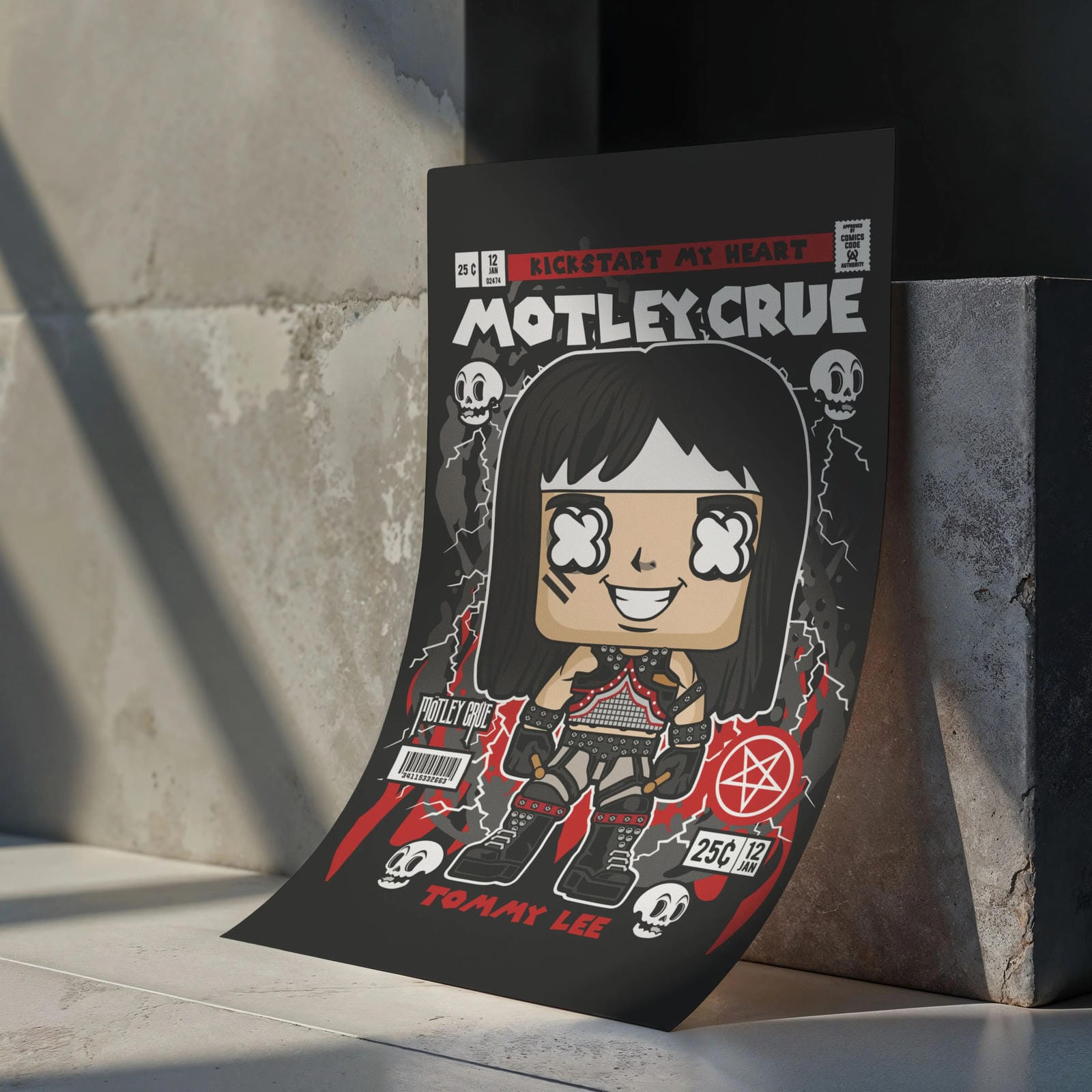 Tommy Lee Art Wall Decor – Retro Cartoon Comic Poster