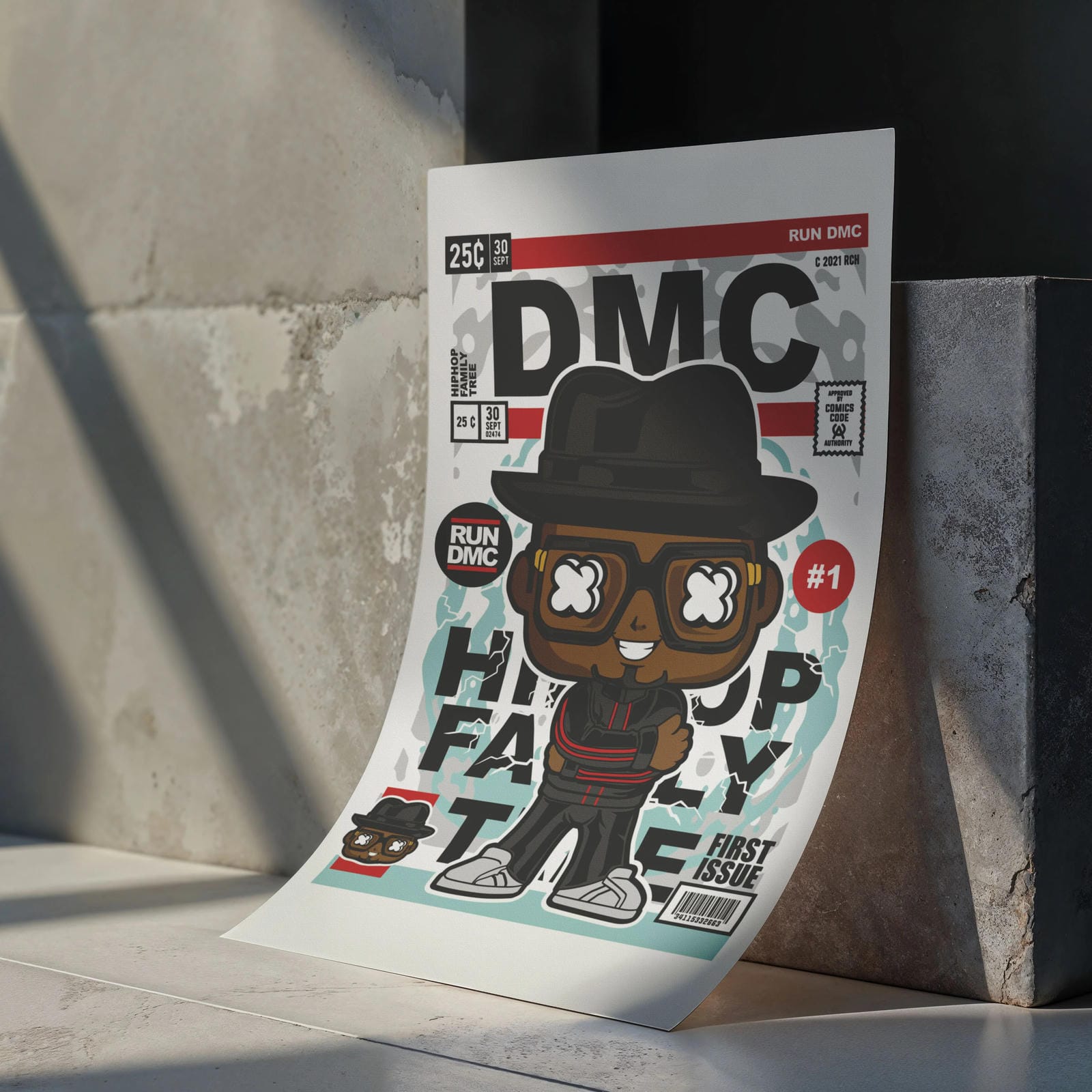 Run DMC Art Wall Decor – Retro Cartoon Comic Poster
