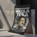 Nikola Tesla Art Wall Decor – Retro Cartoon Comic Poster