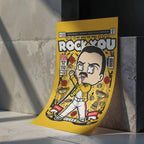 Freddy Mercury Rock You Art Wall Decor – Retro Cartoon Comic Poster