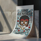 Jimmy Hendrix Art Wall Decor – Retro Cartoon Comic Poster