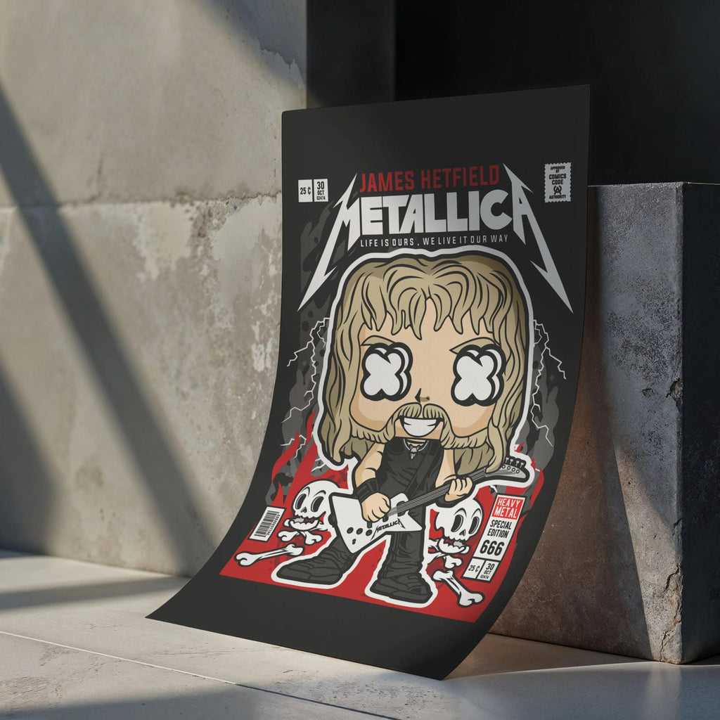 James Metallica Art Wall Decor – Retro Cartoon Comic Poster