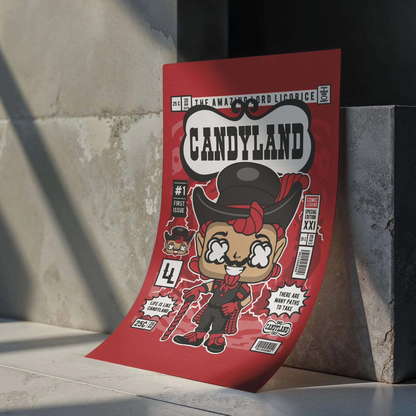 Candy Land Pop Art Wall Decor – Retro Cartoon Comic Poster