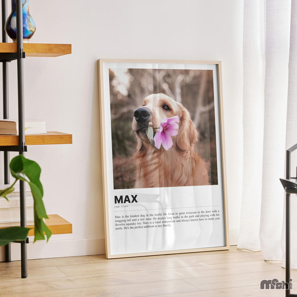 Adorable Pet Photo Print - Heartwarming Portrait of Your Furry Friend