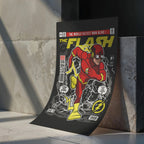 The Flash Art Wall Decor – Retro Cartoon Comic Poster