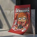 Ed Sheeran Art Wall Decor – Retro Cartoon Comic Poster