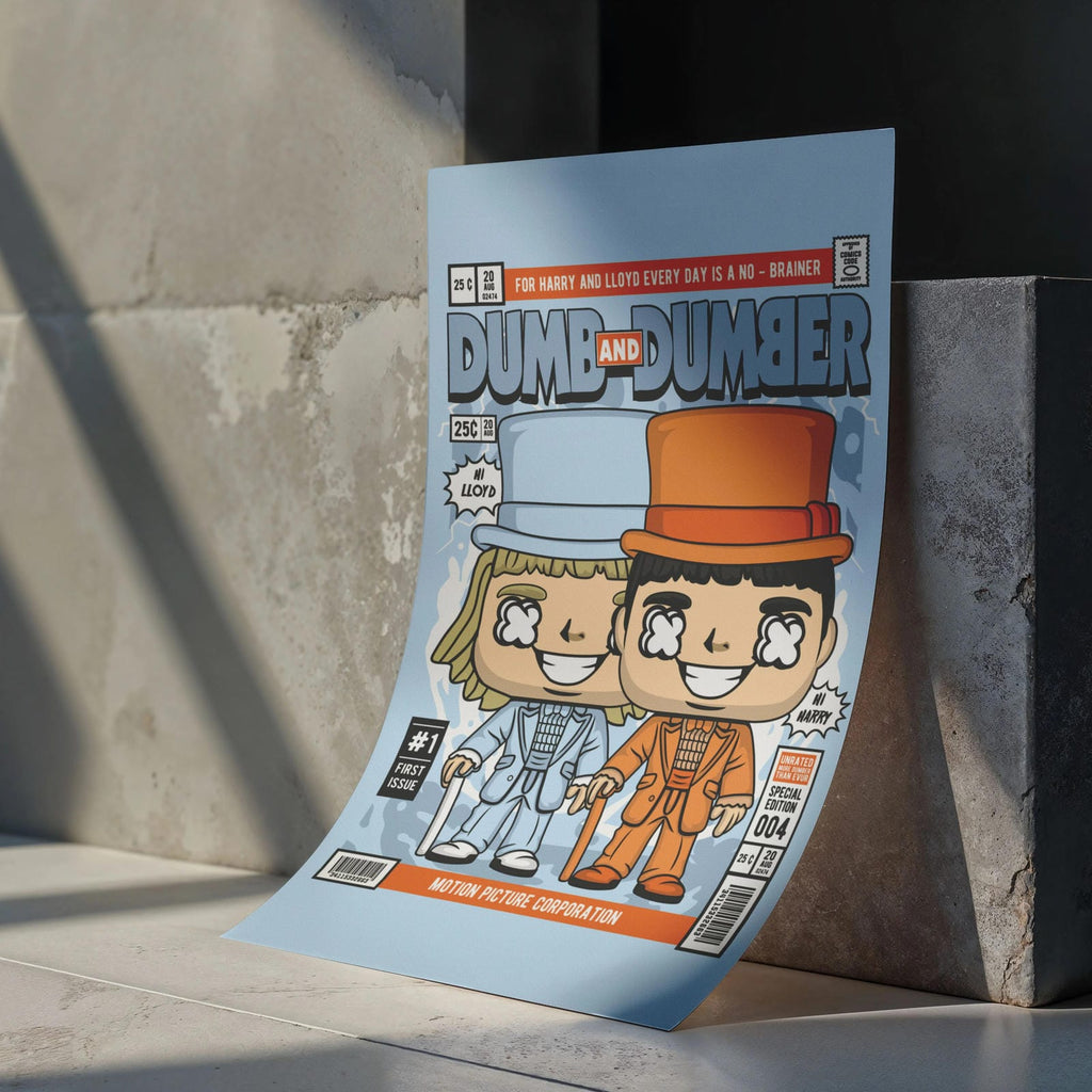 Dumb and Dumber Art Wall Decor – Retro Cartoon Comic Poster