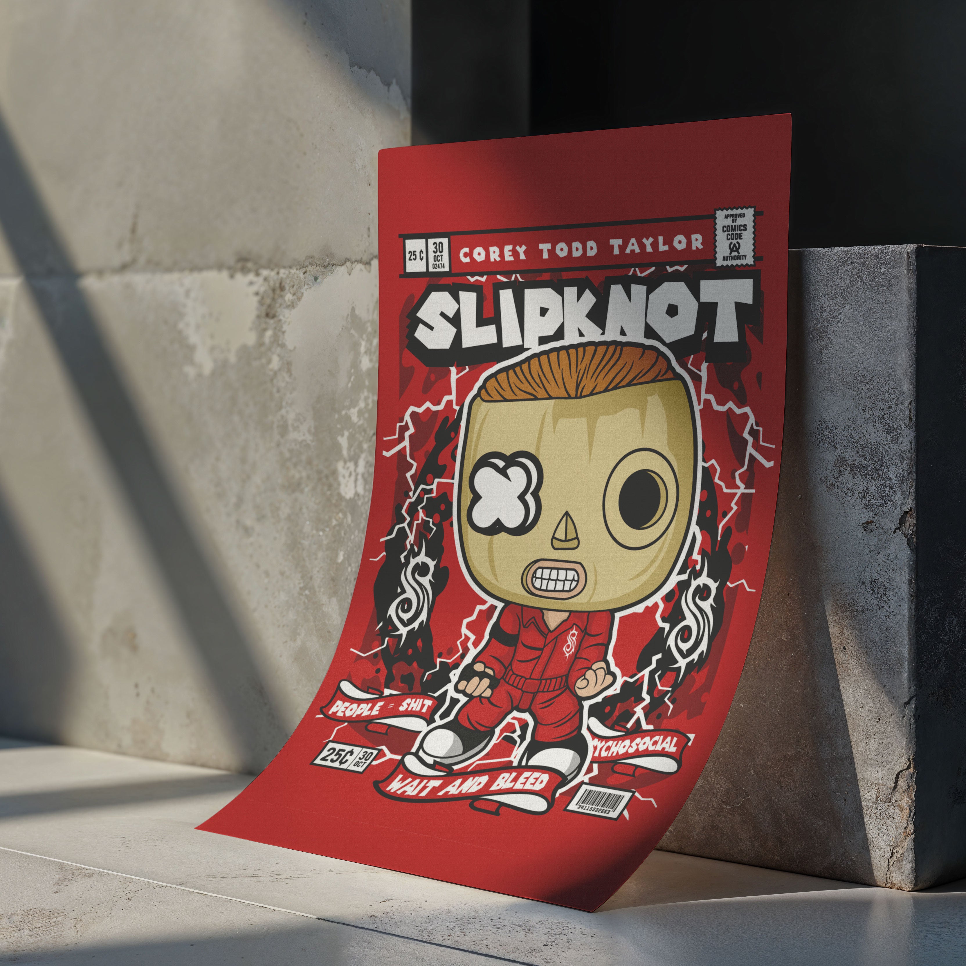Corey Slipknot Art Wall Decor – Retro Cartoon Comic Poster