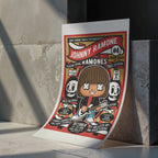 Johnny Ramone Art Wall Decor – Retro Cartoon Comic Poster