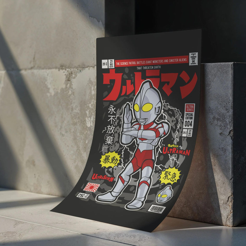 Ultraman Art Wall Decor – Retro Cartoon Comic Poster