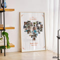 Custom Minimalist Heart Photo Collage Print