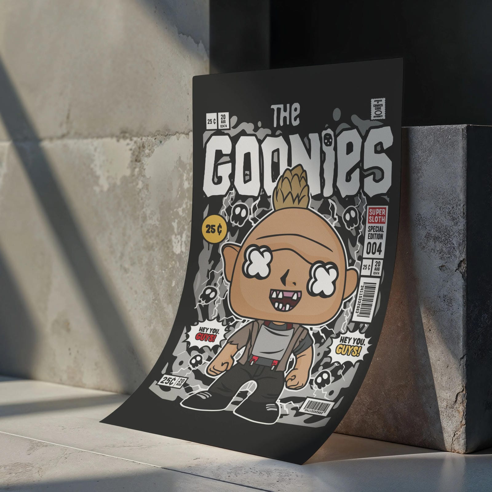 Sloth The Goonies Art Wall Decor – Retro Cartoon Comic Poster