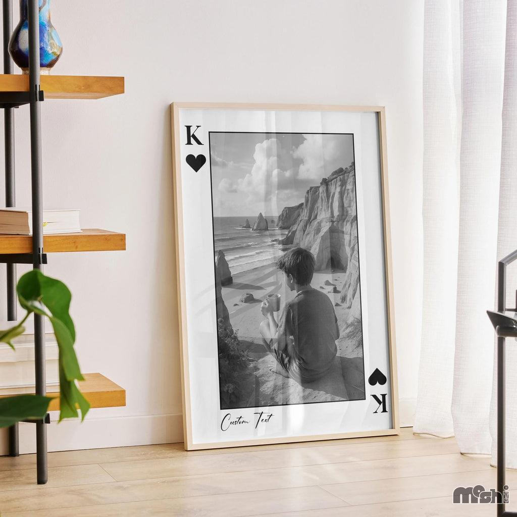 Personalized King & Queen of Hearts Photo Frame – Perfect Gift for Couples