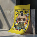 Taxi Driver Robert De Niro Art Wall Decor – Retro Cartoon Comic Poster