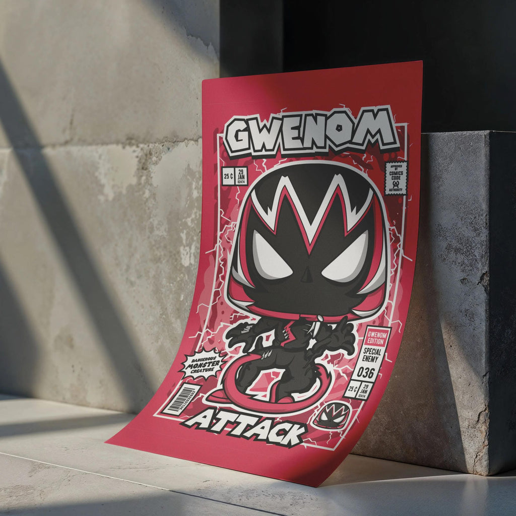 Gwenom Art Wall Decor – Retro Cartoon Comic Poster