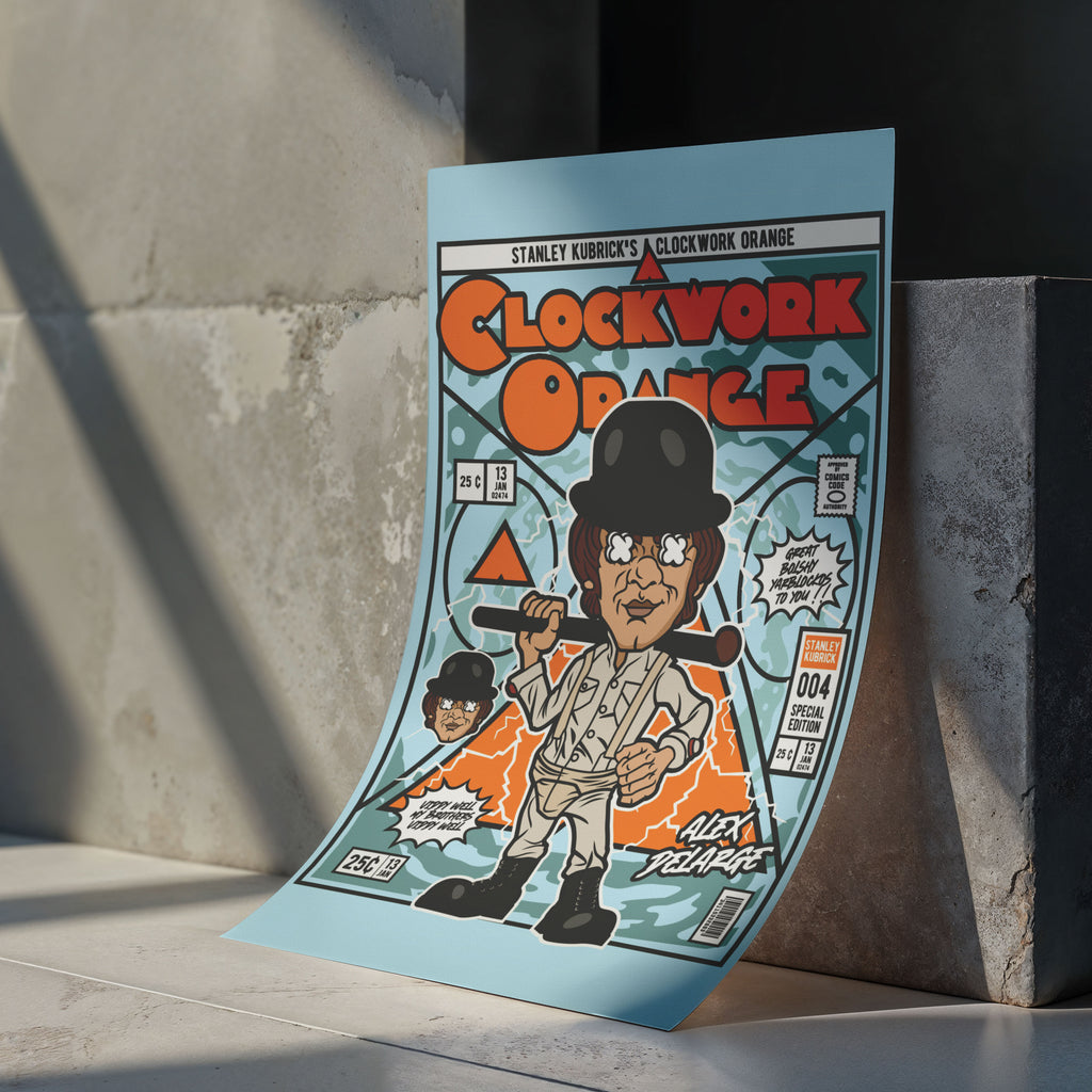 Clockwork Orange Pop Art Wall Decor – Retro Cartoon Comic Posters