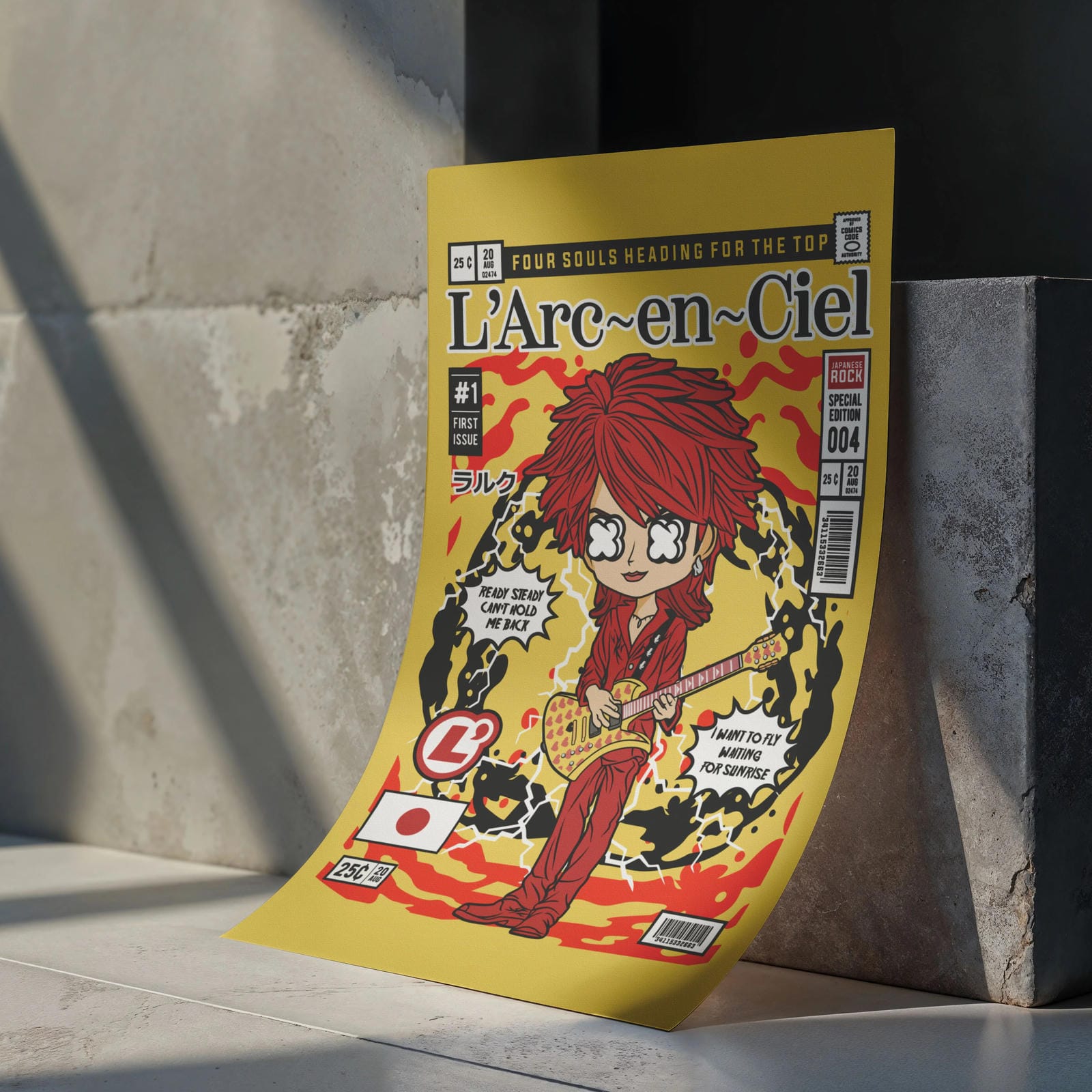 Hyde L'arc En Ciel Art Wall Decor – Retro Cartoon Comic Poster