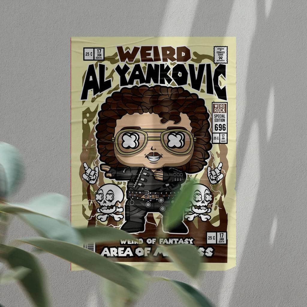 Weird Al Yankovic Art Wall Decor – Retro Cartoon Comic Poster