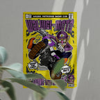 Waluigi Motocross Art Wall Decor – Retro Cartoon Comic Poster