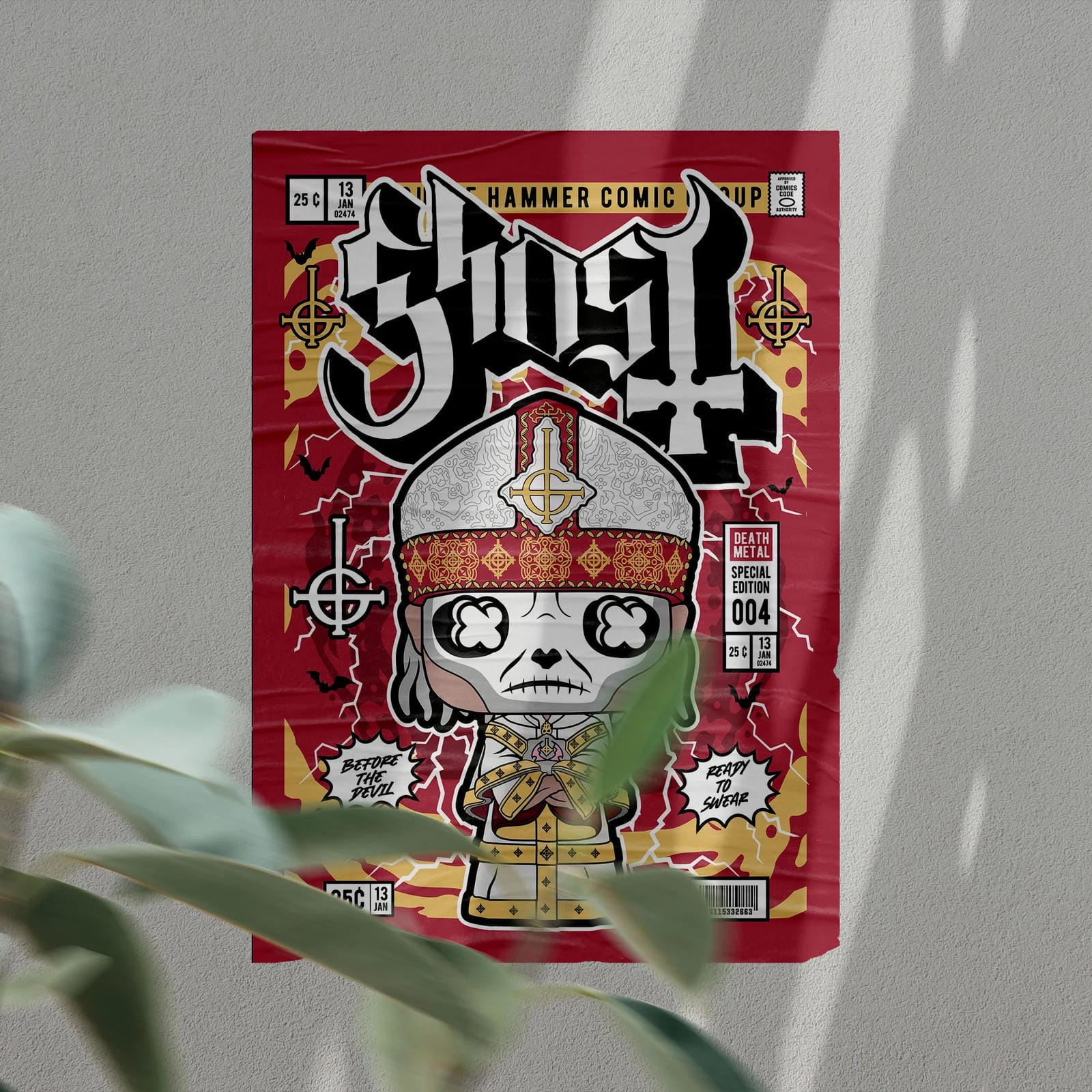 Ghost Art Wall Decor – Retro Cartoon Comic Poster