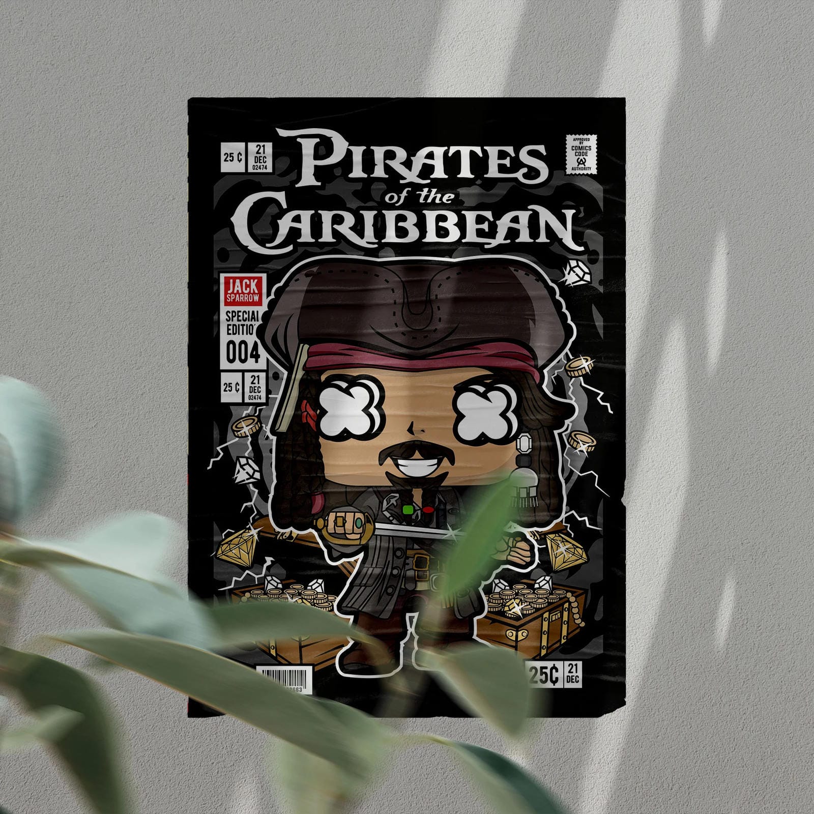 Jack Sparrow Art Wall Decor – Retro Cartoon Comic Poster