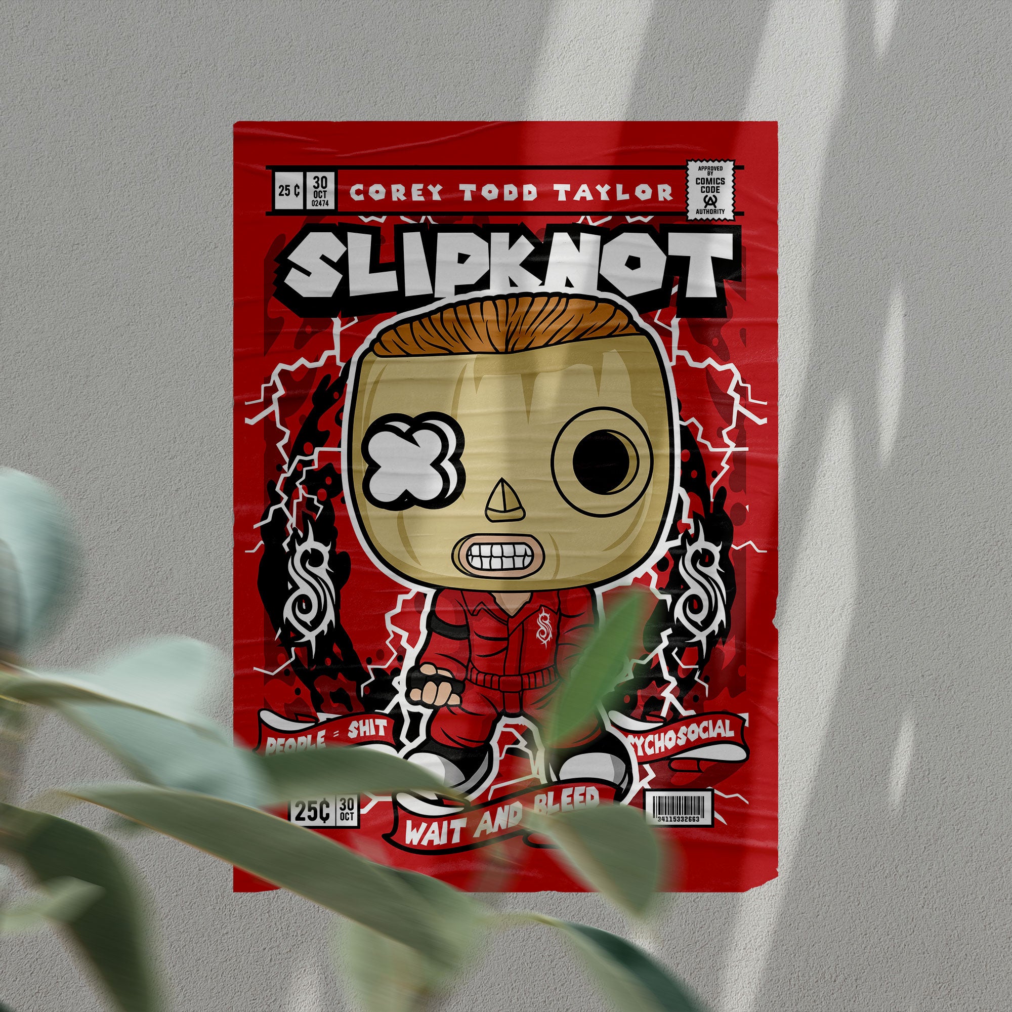 Corey Slipknot Art Wall Decor – Retro Cartoon Comic Poster