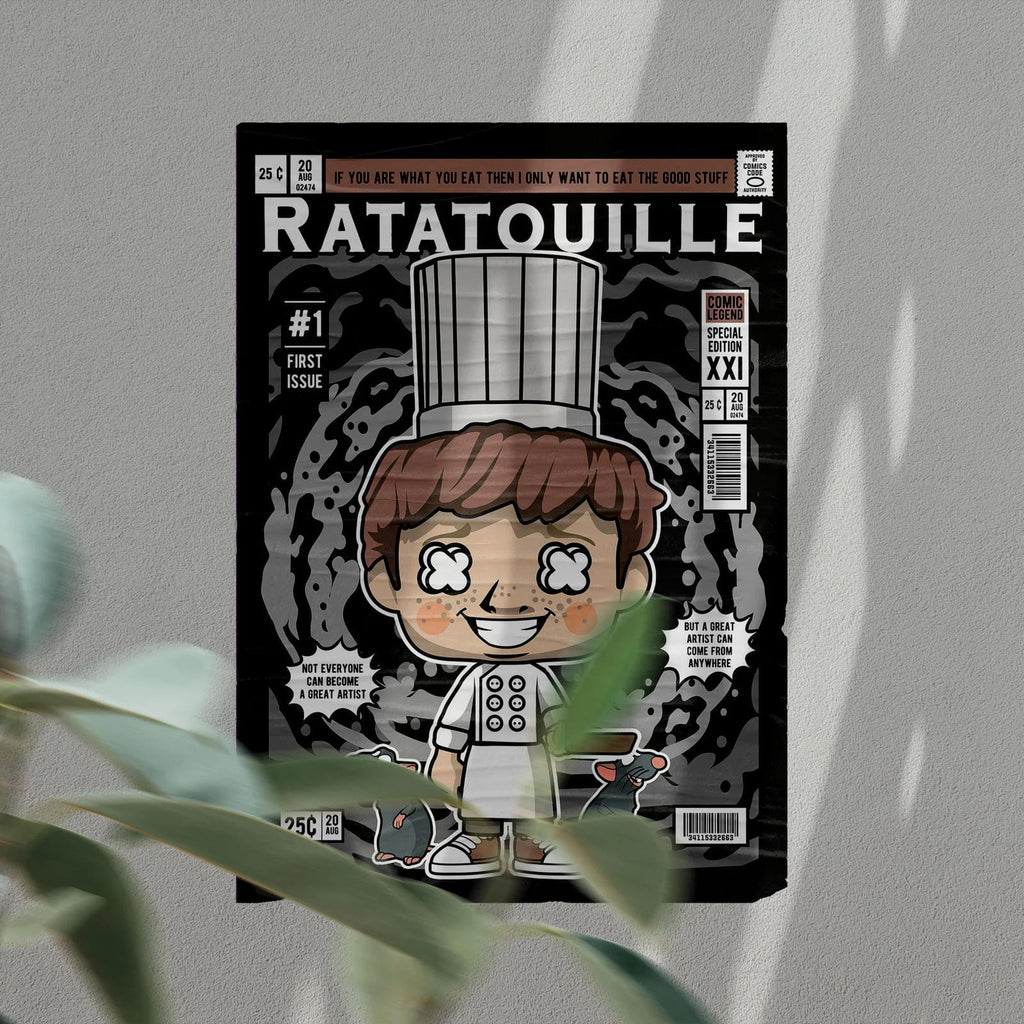 Ratatouille Linguini Art Wall Decor – Retro Cartoon Comic Poster