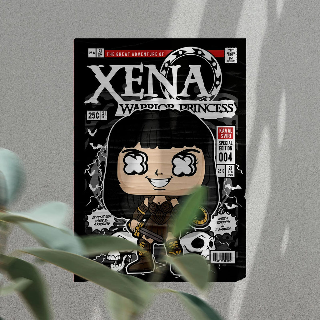 Xena Art Wall Decor – Retro Cartoon Comic Poster