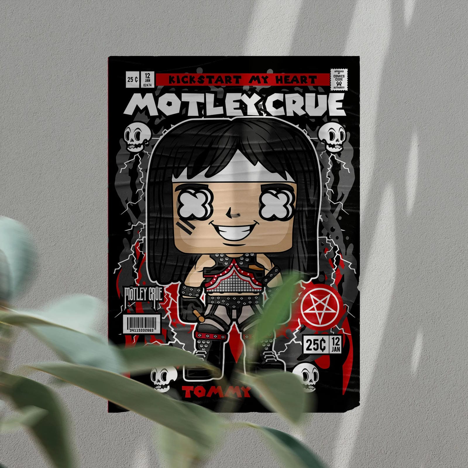 Tommy Lee Art Wall Decor – Retro Cartoon Comic Poster