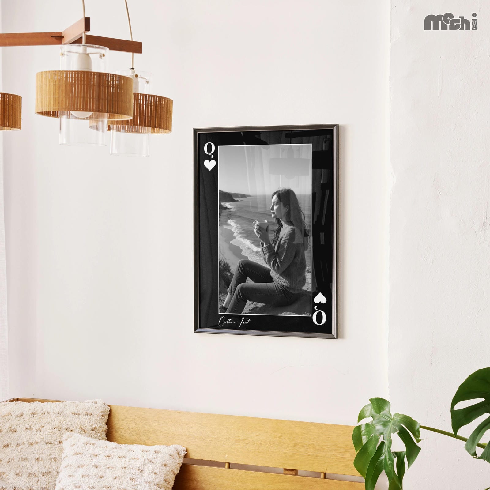 Personalized King & Queen of Hearts Photo Frame – Perfect Gift for Couples